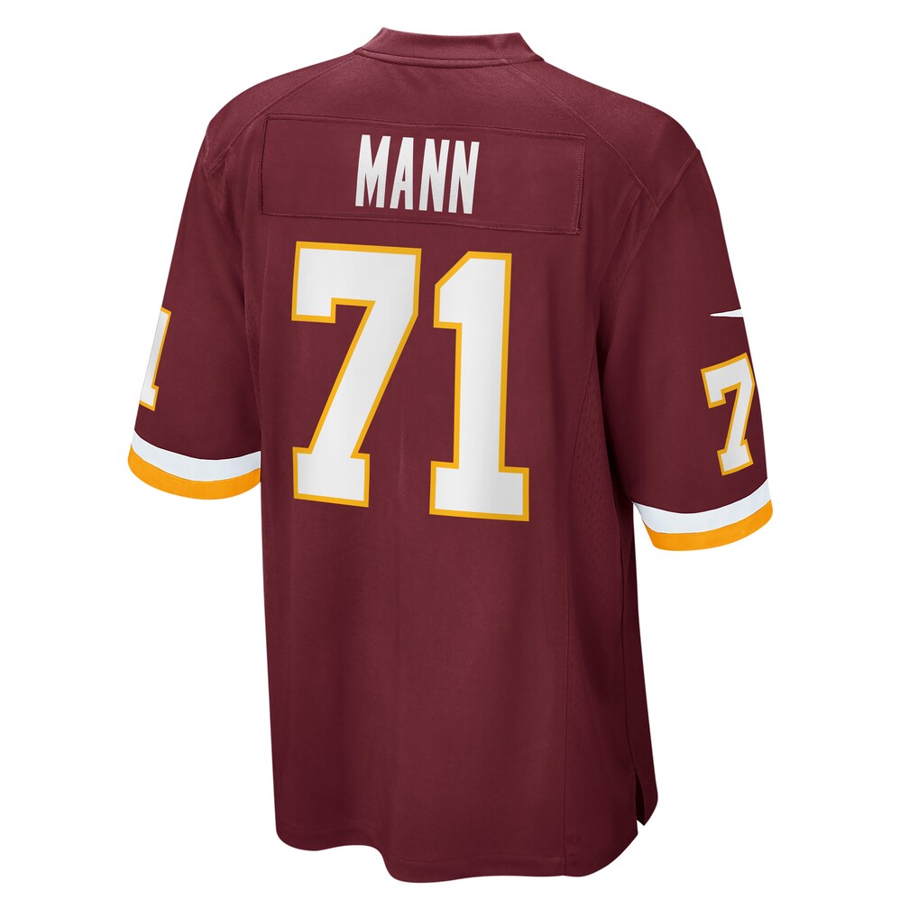 W.Football Team #71 Charles Mann Burgundy CONTON Retired Player Jersey
