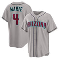 Arizona Diamondbacks #4 Ketel Marte Gray CONTON Road Replica Jersey
