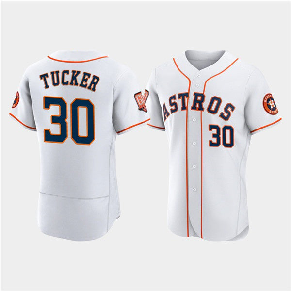 Houston Astros #30 Kyle Tucker White CONTON 60th Anniversary Flex Base Stitched Jersey