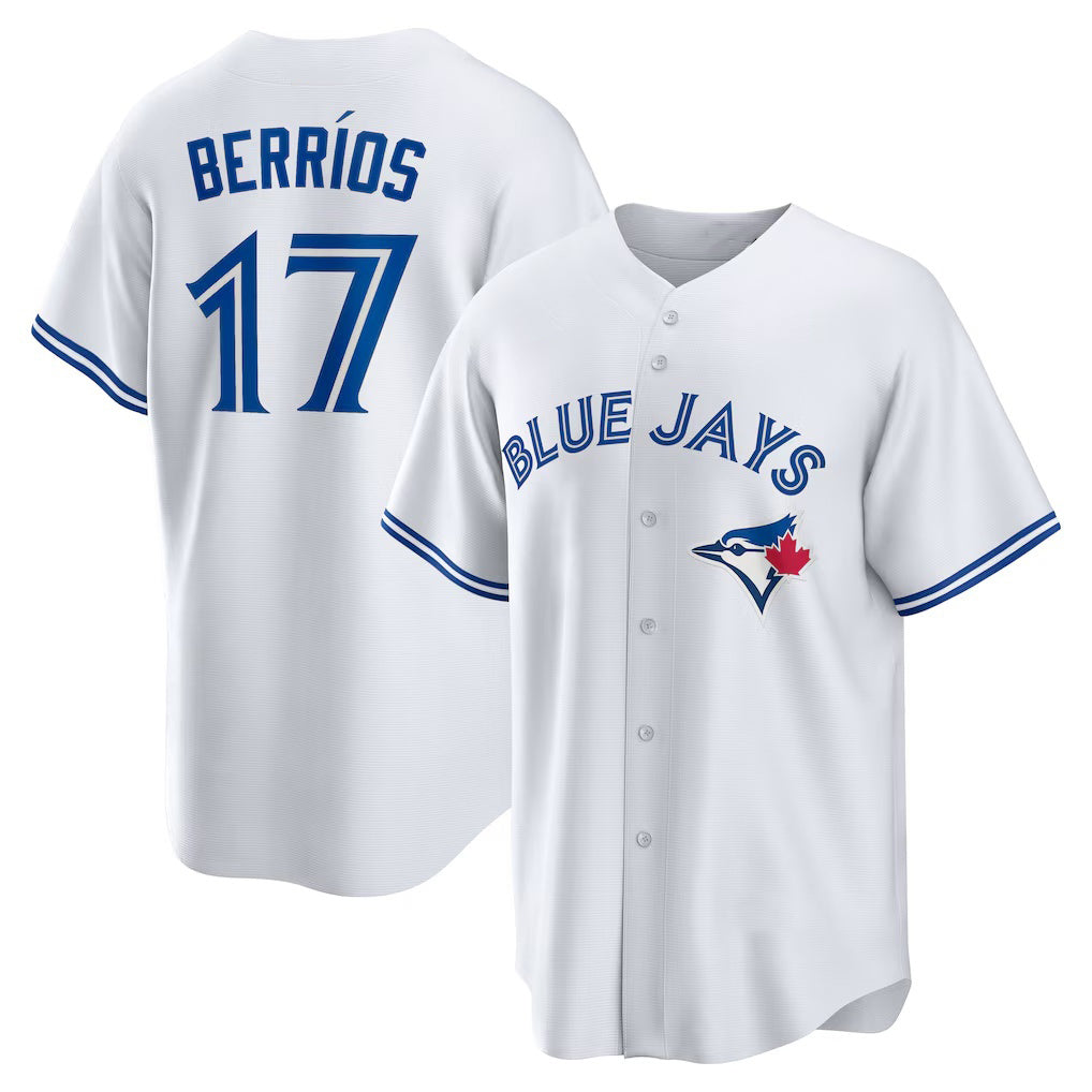 Toronto Blue Jays #17 Jose Berrios White CONTON Home Replica Jersey