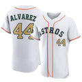 Houston Astros #44 Yordan Alvarez Player Gold CONTON Collection Limited Elite Home Stitched Jerseys