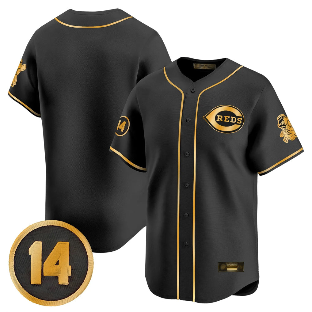 Cincinnati Reds Blank Player Black-Gold CONTON Vapor Premier Limited Home Stitched Jerseys