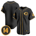 Cincinnati Reds Blank Player Black-Gold CONTON Vapor Premier Limited Home Stitched Jerseys