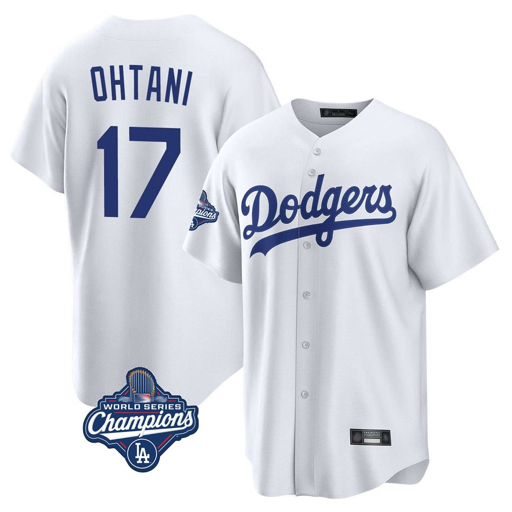 Los Angeles Dodgers #17 Shohei Ohtani Player White CONTON World Series Meet Game Home Stitched Jerseys