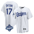 Los Angeles Dodgers #17 Shohei Ohtani Player White CONTON World Series Meet Game Home Stitched Jerseys