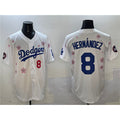 Los Angeles Dodgers #8 Enrique Hernandez White CONTON 2025 Tokyo Series Limited Stitched Jersey