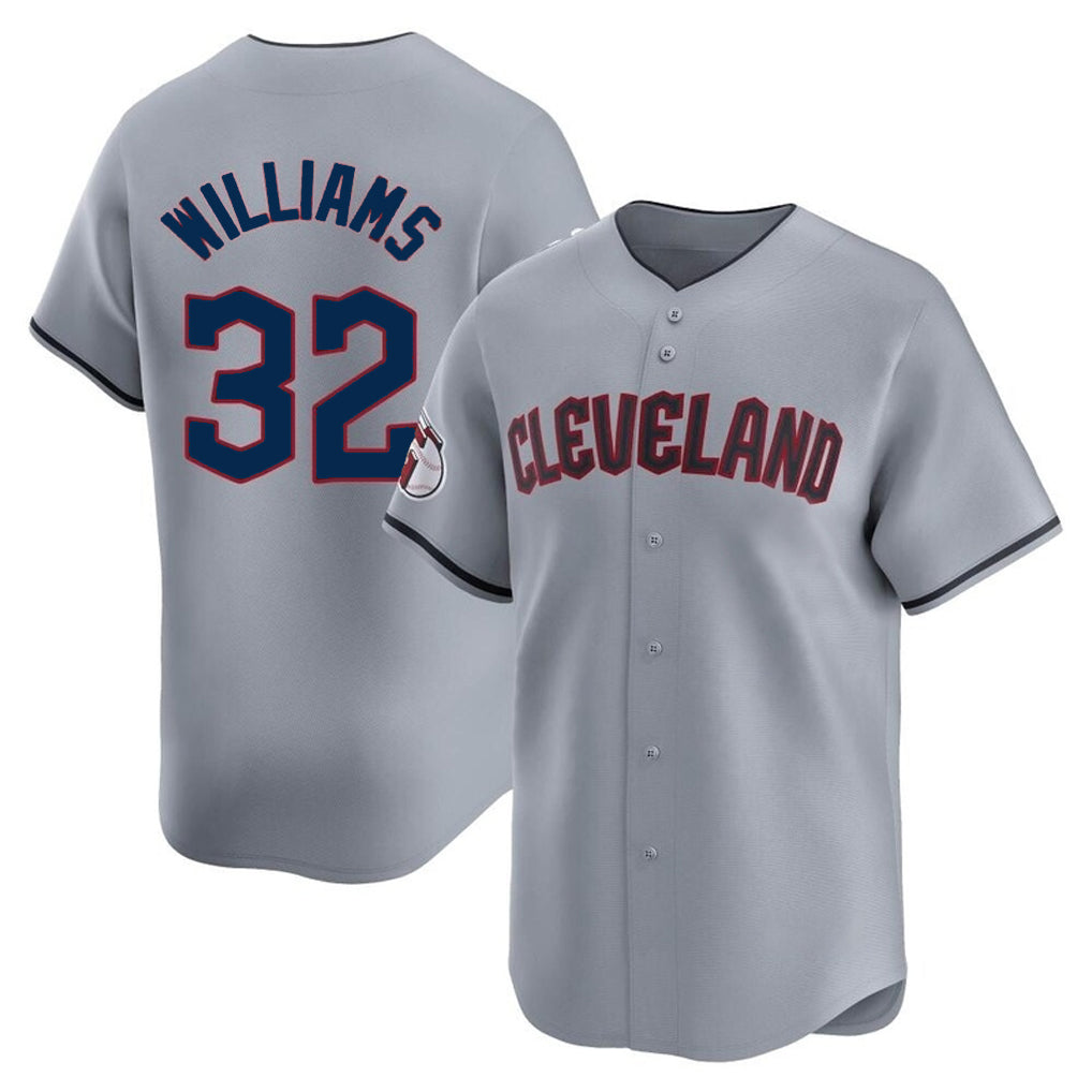 Cleveland Guardians #32 Gavin Williams Player Gray CONTON Road Limited Home Stitched Jerseys