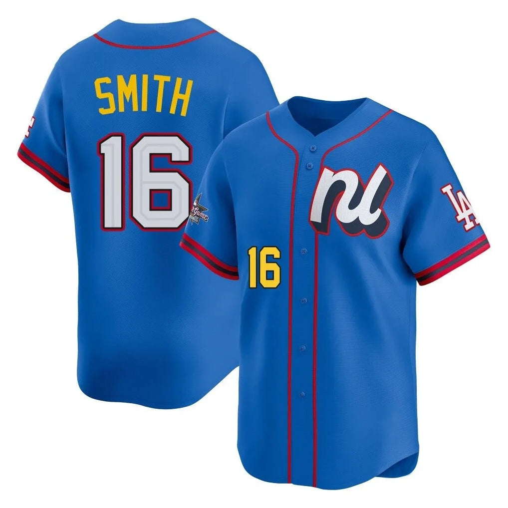 Los Angeles Dodgers #16 Will Smith Player Blue CONTON All-Star Limited Home Stitched Jerseys