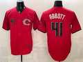 Cincinnati Reds #41 Andrew Abbott Red CONTON 2026 City Connect Stadium Stitched Jersey