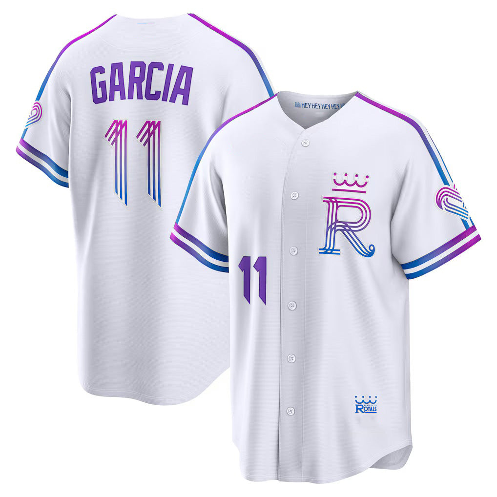 Kansas City Royals #11 Maikel Garcia White CONTON 2026 City Connect Stadium Jersey