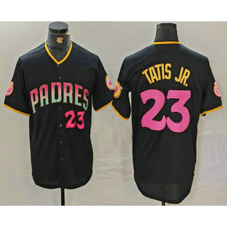 San Diego Padres #23 Fernando Tatis Jr Number Black CONTON 20th Anniversary Cool Base Stitched Jersey