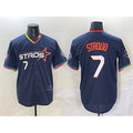 Houston Astros #7 C.J. Stroud Navy CONTON 2025 City Connect With Texas Patch Limited Stitched Jersey