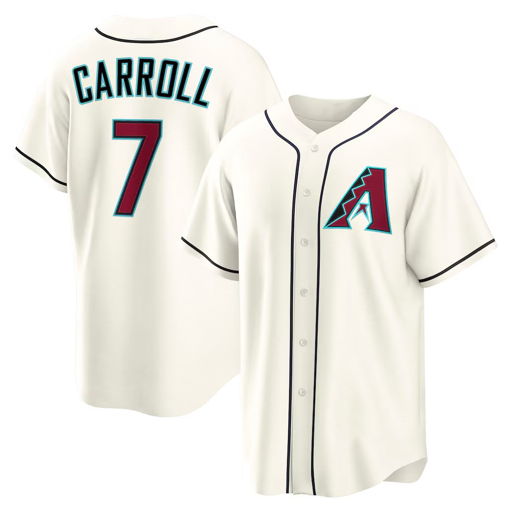 Arizona Diamondbacks #7 Corbin Carroll Cream CONTON Home Replica Jersey