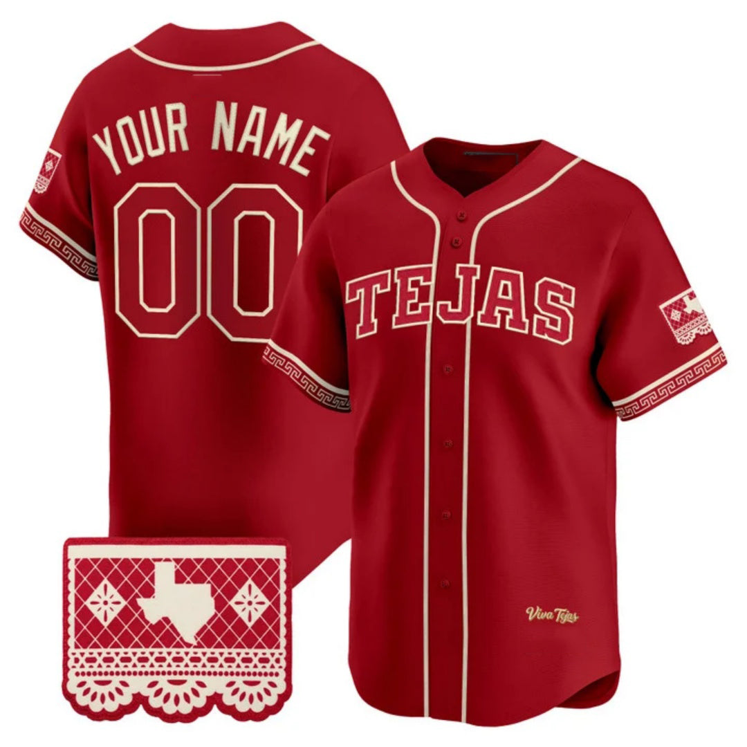 Custom Texas Rangers 2026 City Connect Stadium Red CONTON Stitched Jersey