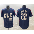 Cleveland Guardians #22 Josh Naylor Number Navy CONTON 2024 City Connect Limited Stitched Jersey
