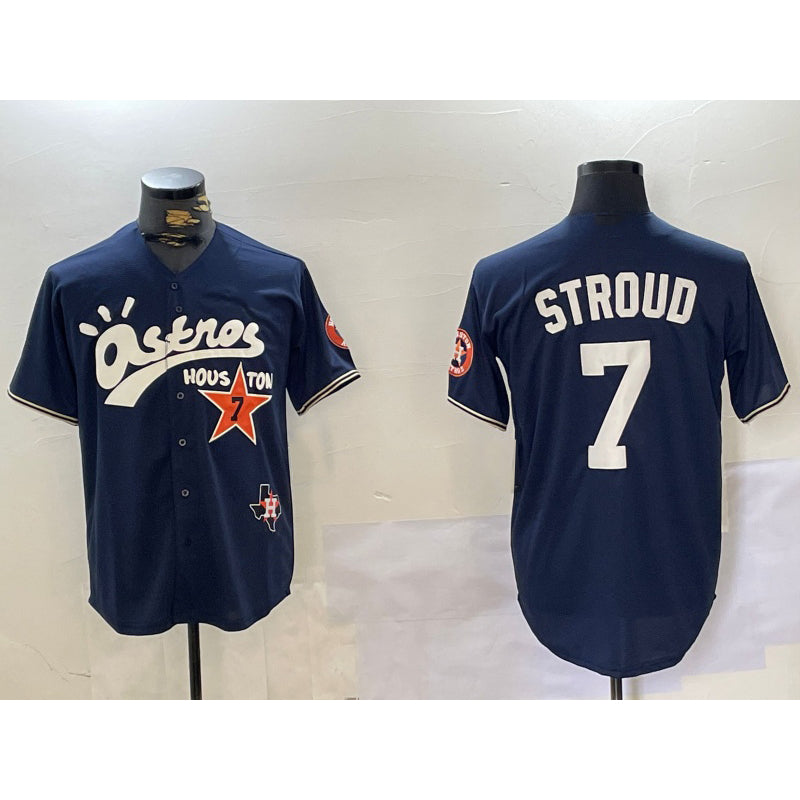 Houston Astros #7 CJ Stroud Navy CONTON Cactus Jack Vapor Premier Stitched Jersey