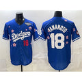 Los Angeles Dodgers #18 Yoshinobu Yamamoto Royal CONTON 2025 World Series Patch Tokyo Series Limited Stitched Jersey