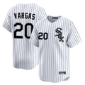 Chicago White Sox #20 Miguel Vargas Player White CONTON Stripe Limited Home Stitched Jerseys