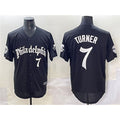 Philadelphia Phillies #7 Trea Turner Black CONTON Gothic Vapor Limited Stitched Jersey