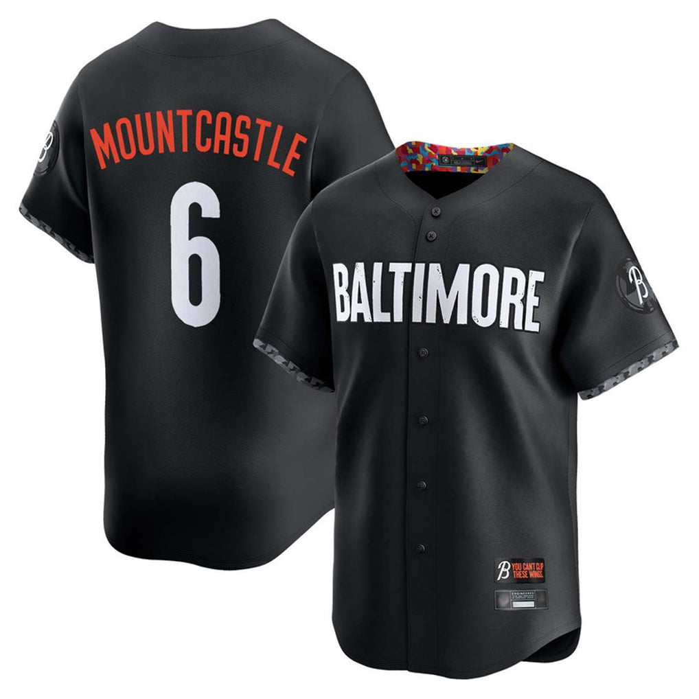 Baltimore Orioles #6 Ryan Mountcastle Player Black CONTON City Connect Limited Home Game Stitched Jerseys