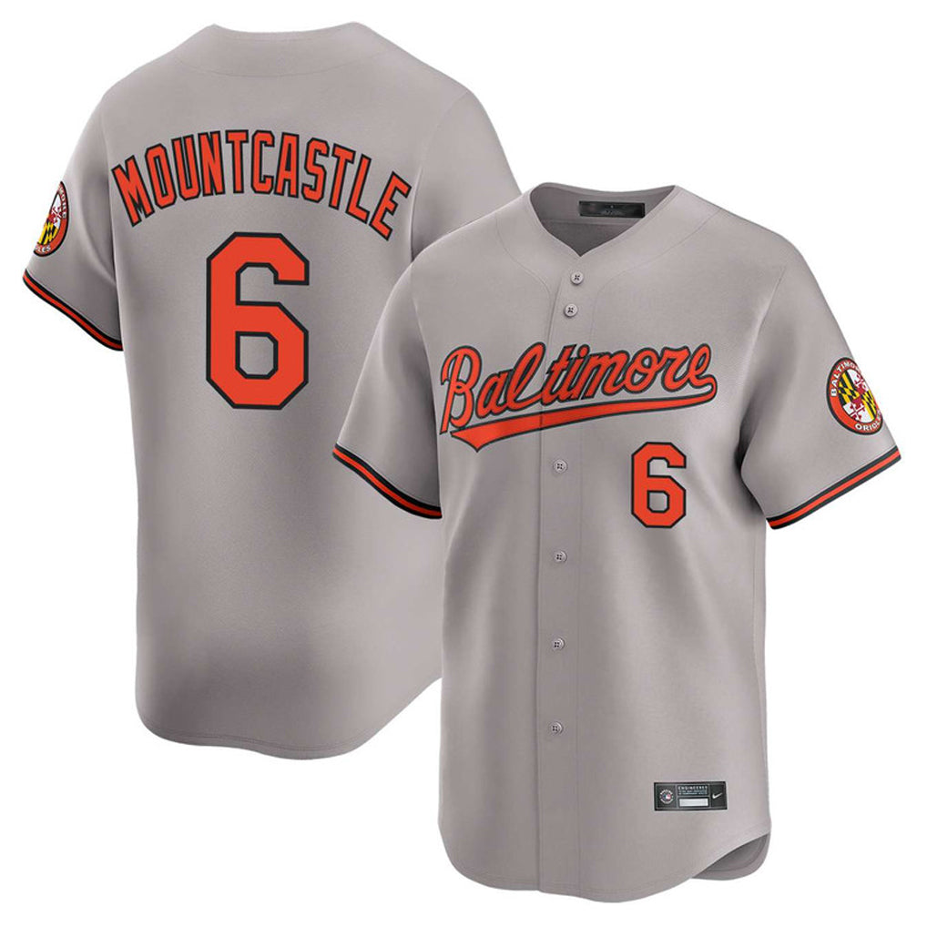 Baltimore Orioles #6 Ryan Mountcastle Player Gray CONTON Limited Home Game Stitched Jerseys