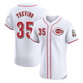 Cincinnati Reds #35 Jose Trevino Player White CONTON Limited Elite Home Stitched Jerseys