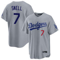 Los Angeles Dodgers #7 Blake Snell Player Gray CONTON Game Home Stitched Jerseys