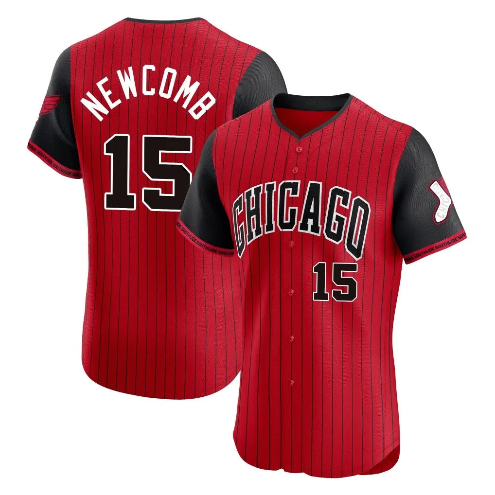 Chicago White Sox #15 Sean Newcomb Player Red CONTON City Connect Limited Elite Home Stitched Jerseys