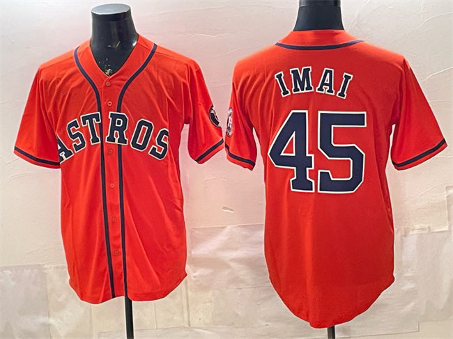 Houston Astros #45 Tatsuya Imai Orange CONTON Cool Base Stitched Jersey