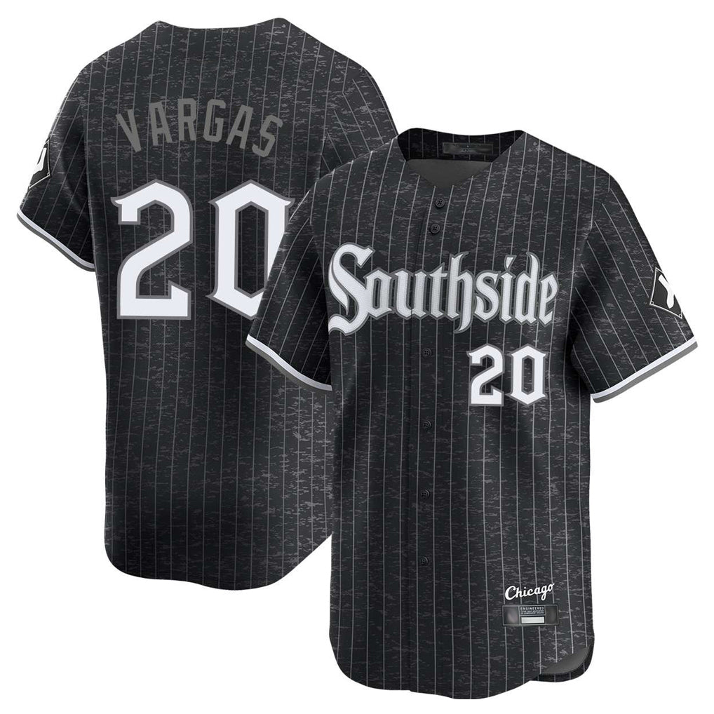 Chicago White Sox #20 Miguel Vargas Player Black CONTON City Connect Limited Home Stitched Jerseys