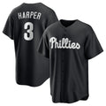 Philadelphia Phillies #3 Bryce Harper Black CONTON Lights Out Limited Stitched Jersey