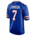 B.Bills #7 Taron Johnson Royal CONTON Game Jersey