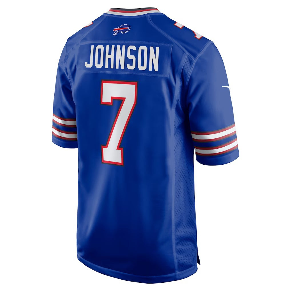 B.Bills #7 Taron Johnson Royal CONTON Game Jersey