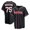 Cleveland Guardians #75 Connor Brogdon Player Black CONTON Fashion Out Home Game Stitched Jerseys