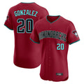 Arizona Diamondbacks #20 Luis Gonzalez Player Red CONTON Limited Elite Home Game Stitched Jerseys