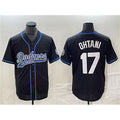 Los Angeles Dodgers #17 Shohei Ohtani Black CONTON Cool Base With Patch Stitched Jersey 2