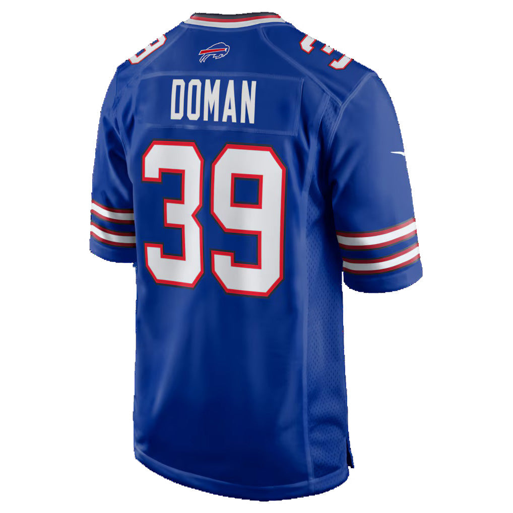 B.Bills #39 Tommy Doman Royal CONTON Team Game Jersey