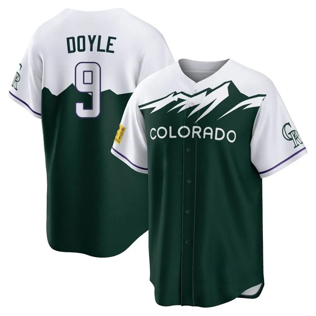 Colorado Rockies #9 Brenton Doyle Player Green CONTON City Connect Home Game Stitched Jerseys