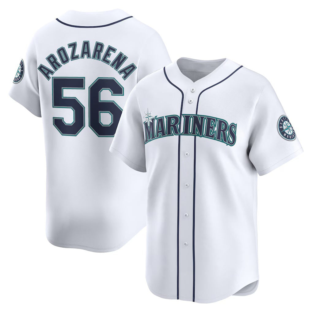 Seattle Mariners #56 Randy Arozarena White CONTON Home Limited Player Jersey