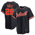 Detroit Tigers #28 Javier Baez Player Navy CONTON Home Game Stitched Jerseys