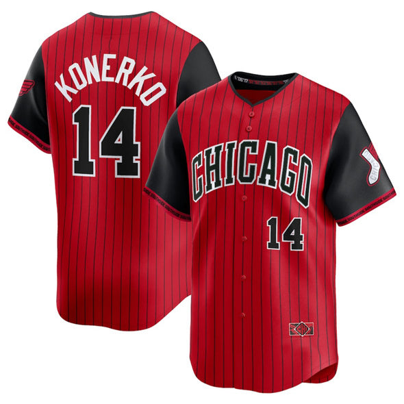 Chicago White Sox #14 Paul Konerko Red Black CONTON 2025 City Connect Limited Stitched Jersey