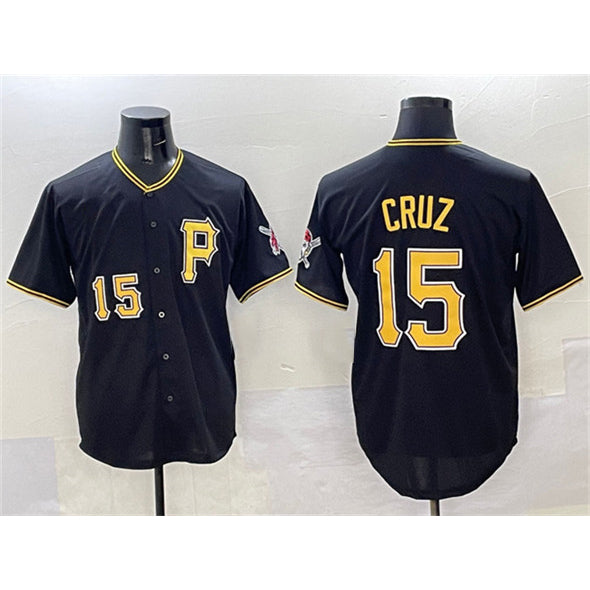 Pittsburgh Pirates #15 Oneil Cruz Black CONTON 2025 Limited Stitched Jersey