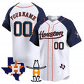 Custom Houston Astros Houston Rodeo Patch Vapor Premier Limited Jersey ¨C White 3 CONTON