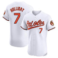 Baltimore Orioles #7 Jackson Holliday Player White CONTON Limited Elite Home Game Stitched Jerseys