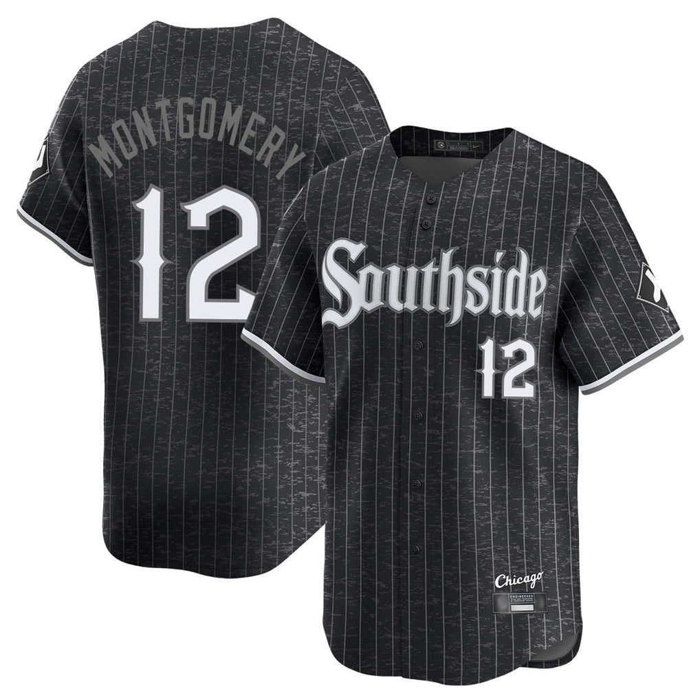 Chicago White Sox #12 Colson Montgomery Player Black CONTON City Connect Limited Home Stitched Jerseys