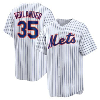 New York Mets #35 Justin Verlander White CONTON Stitched Cool Base Jersey