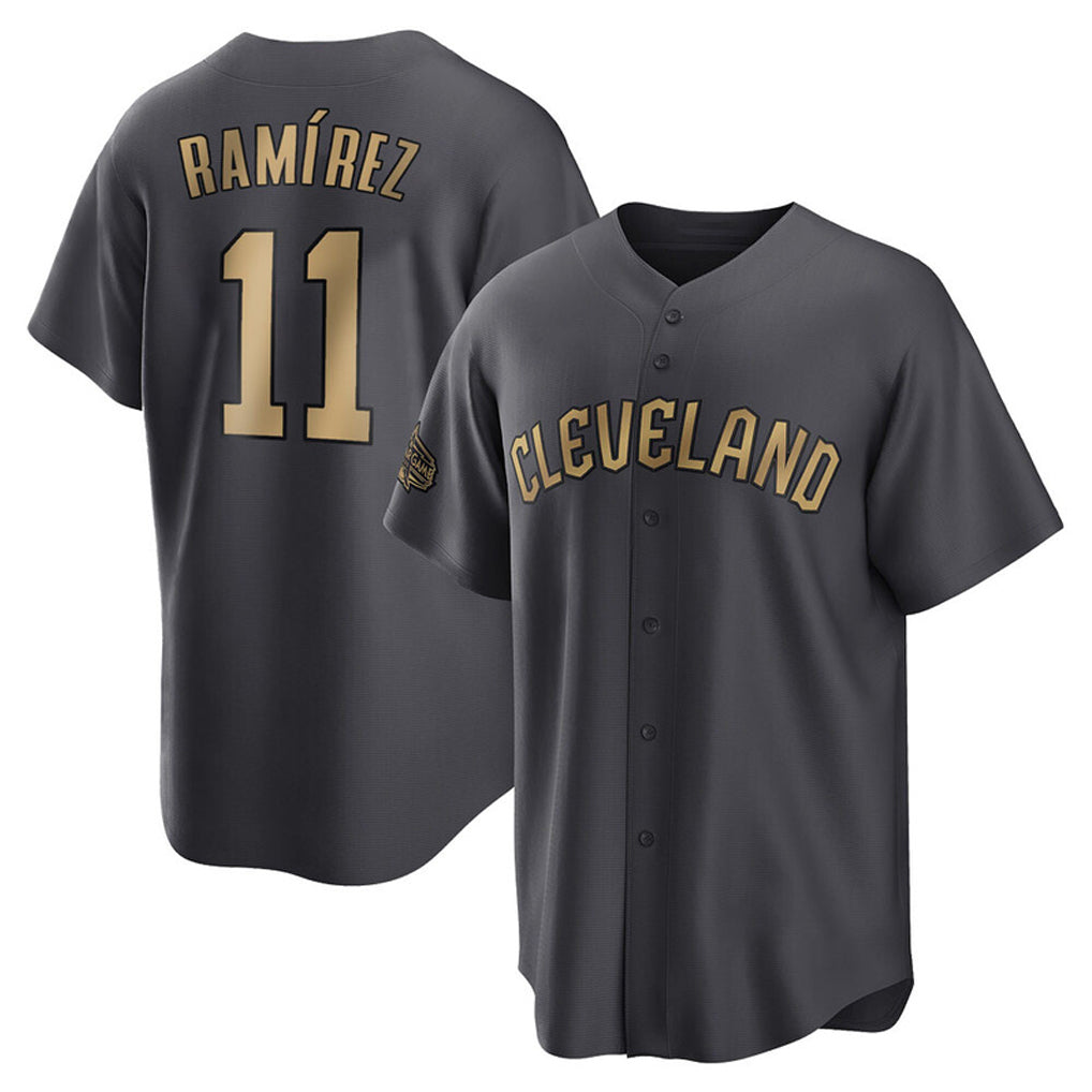 Cleveland Guardians #11 Jose Ramirez Player Charcoal CONTON All-Star Limited Home Stitched Jerseys
