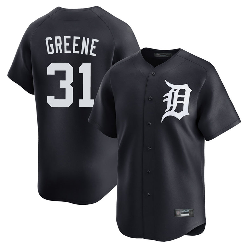 Detroit Tigers #31 Riley Greene Player Navy CONTON Home Limited Game Stitched Jerseys