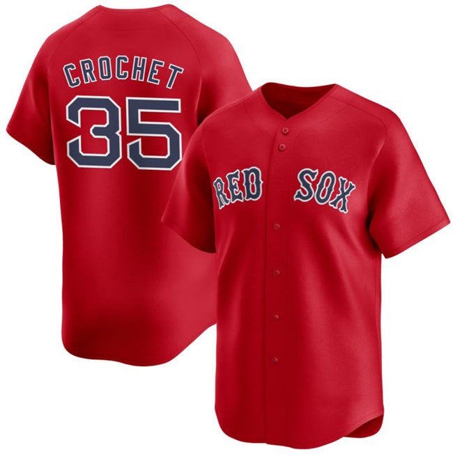 Boston Red Sox #35 Garrett Crochet Red CONTON 2024 Alternate Limited Stitched Jersey