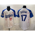 Los Angeles Dodgers #17 Shohei Ohtani White Royal CONTON 2025 World Series Champions Patch Tokyo Series Limited Stitched Jersey